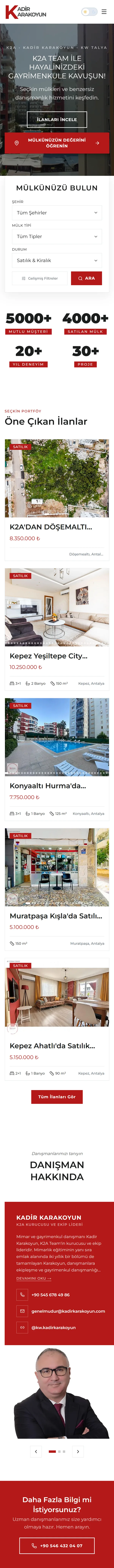 Kadir Karakoyun mobil görünüm